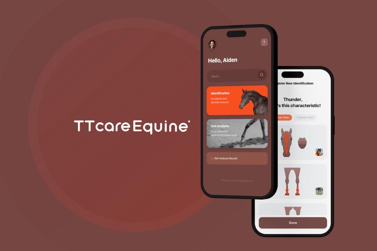 TTcare Equine, horse health management app with advanced AI technology