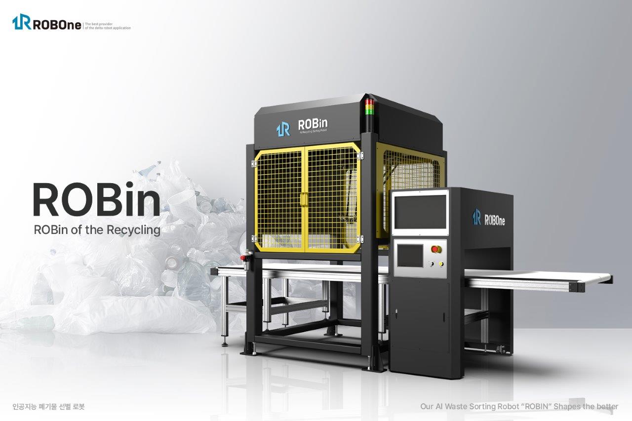 ROBin is an waste sorting system that integrates artificial intelligence (AI) with high-speed delta robots