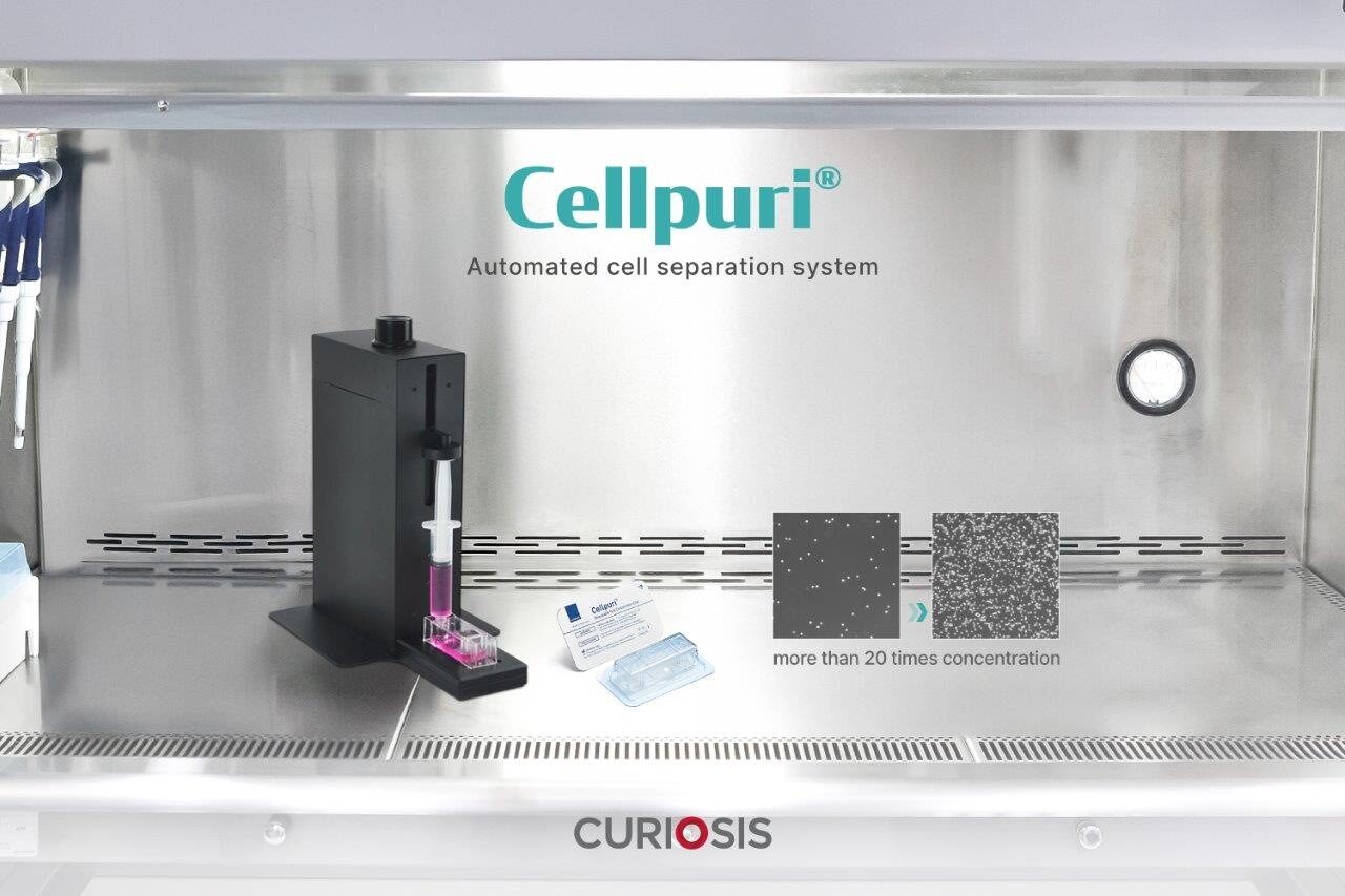 Cellpuri: Portable microchip-based automated cell separator.