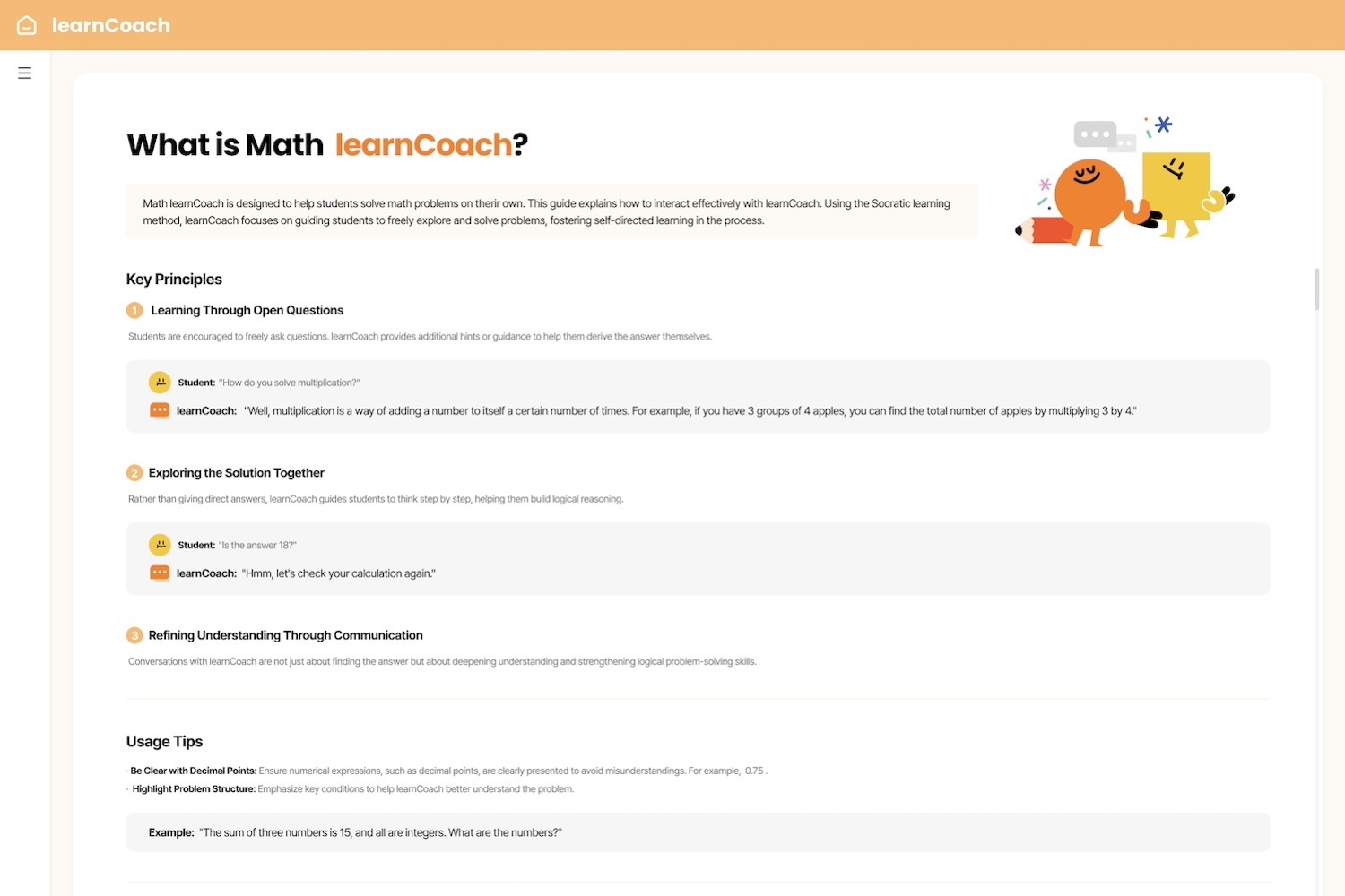 learnCoach,  AI tutor platform